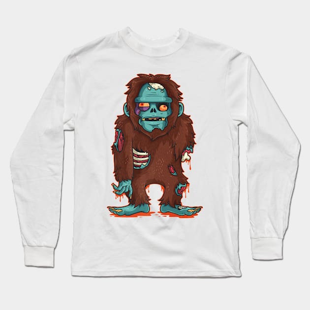 Zombie-Squatch Long Sleeve T-Shirt by The Convergence Enigma